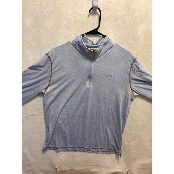Orvis Lightweight Blue Half-Zip Pullover Shirt L - Picture 1 of 14